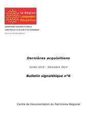 Acquisitions du centre de documentation 2010-2 - Culture et ...