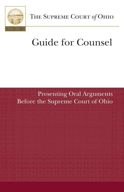guide for presenting oral argument - Supreme Court
