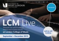 LCM Live - University of West London