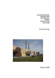 PPC Permit Application Glanford Brigg Generation Station - Centrica
