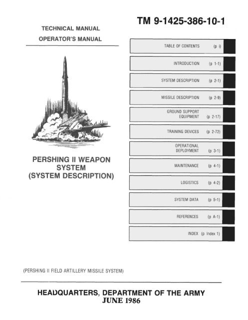 Pershing II Weapon System - Pershing Professionals Organization