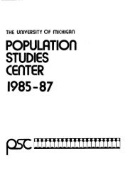 1985-1987 - Population Studies Center - University of Michigan
