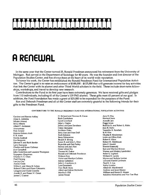 1985-1987 - Population Studies Center - University of Michigan