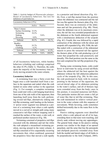 Behaviors of the pelagic red crab Pleuroncodes planipes observed ...