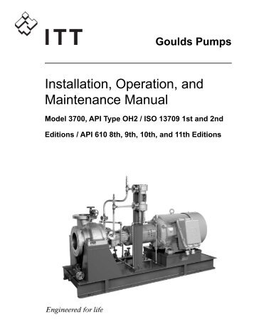3700 Installation Operation and Maintenance Manual