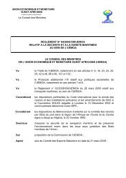 Reglement 04-2008-CM-UEMOA relatif sécurité et sureté maritimes