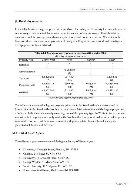 Housing Needs Assessment 2006 - Westminster City Council