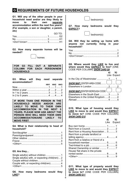 Housing Needs Assessment 2006 - Westminster City Council