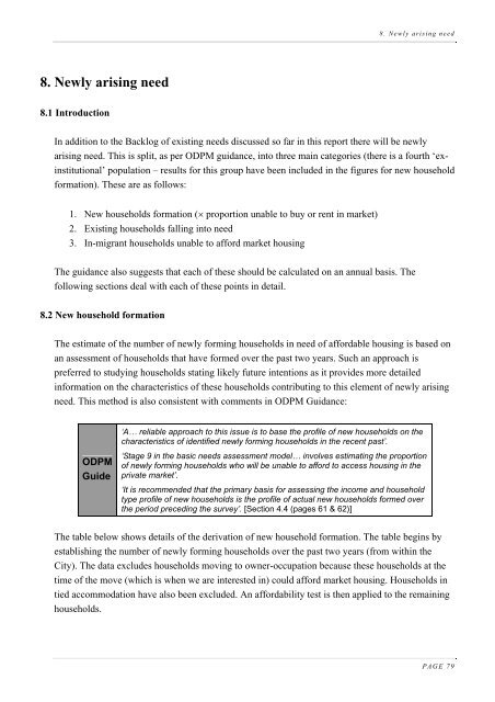 Housing Needs Assessment 2006 - Westminster City Council