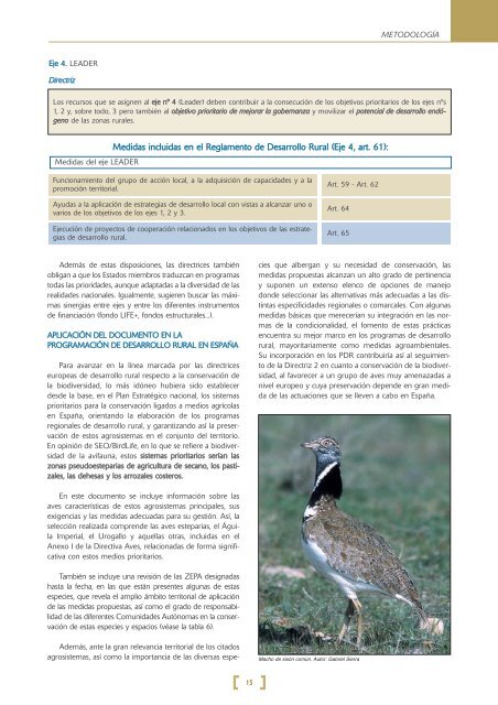 medidas beneficiosas para las aves ligadas a medios ... - SEO/BirdLife