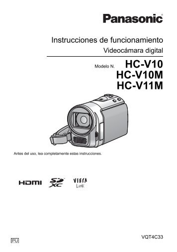 Manual de Usuario para la filmadora HC-V10PU() - Panasonic