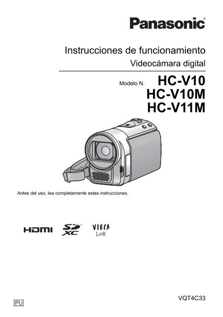Manual de Usuario para la filmadora HC-V10PU() - Panasonic