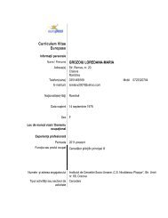 Curriculum Vitae Europass Nume / Prenume GROZOIU LOREDANA ...