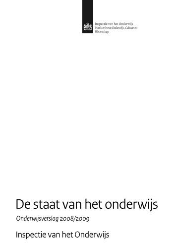 De staat van het onderwijs 2008-2009 - Onderwijsinspectie