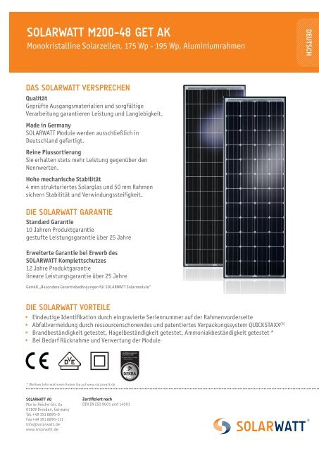 SOLARWATT M200-48 GET AK