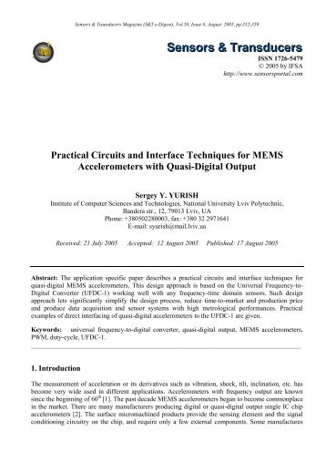 Practical Circuits and Interface Techniques for MEMS Accelerometers