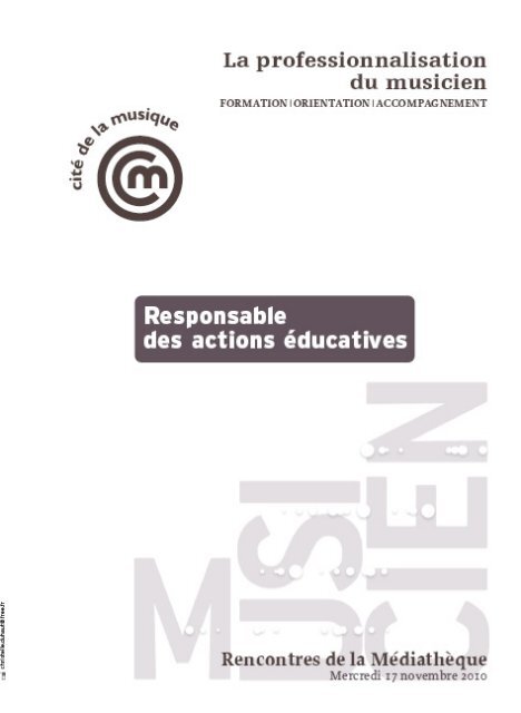 Consulter le livret-ressources Responsable des actions éducatives