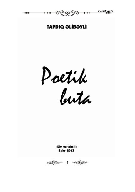 Poetik buta - DSpace at Khazar University