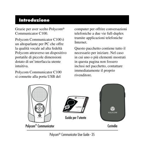 Polycom Communicator C100 User Guide - Polycom Support