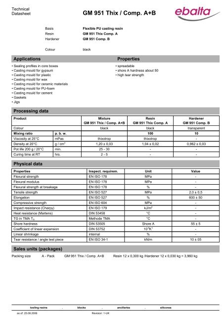 GM 951 Thix / Comp. A+B - Ebalta