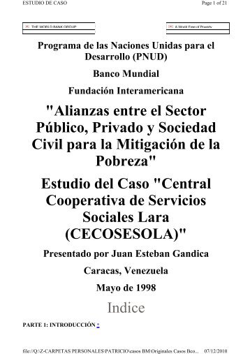 Estudio del Caso - GestiÃ³n Social