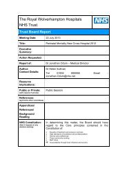 Trust Board Report - The Royal Wolverhampton Hospitals NHS Trust