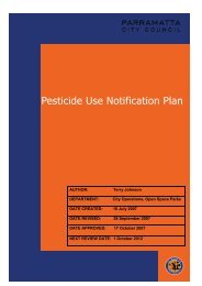 Pesticide Use Notification Plan - Parramatta City Council