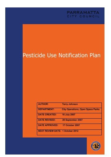 Pesticide Use Notification Plan - Parramatta City Council