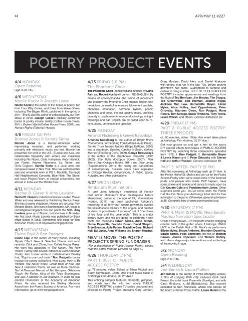 Download PDF - The Poetry Project