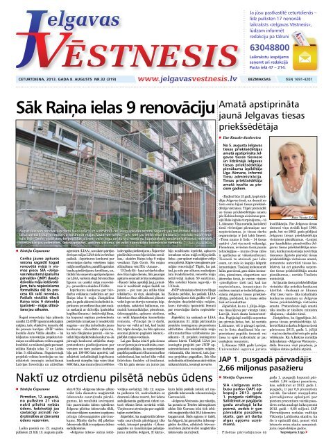 SÄ k RaiÅ†a ielas 9 renovÄ ciju - Jelgavas VÄ“stnesis