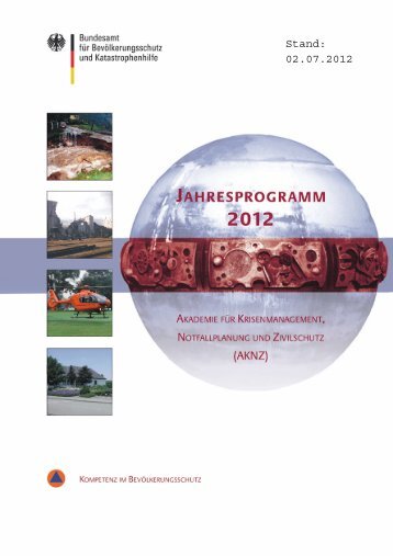 Jahresprogramm 2012 AKNZ - des Bundesministerium des Innern