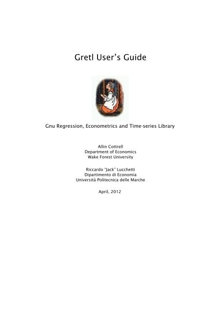 Gretl User's Guide - FTP server