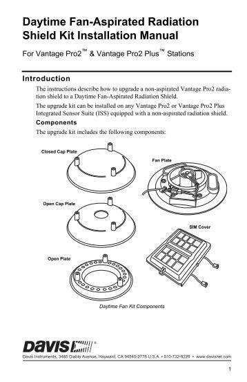 Daytime Fan-Aspirated Radiation Shield Kit Installation Manual