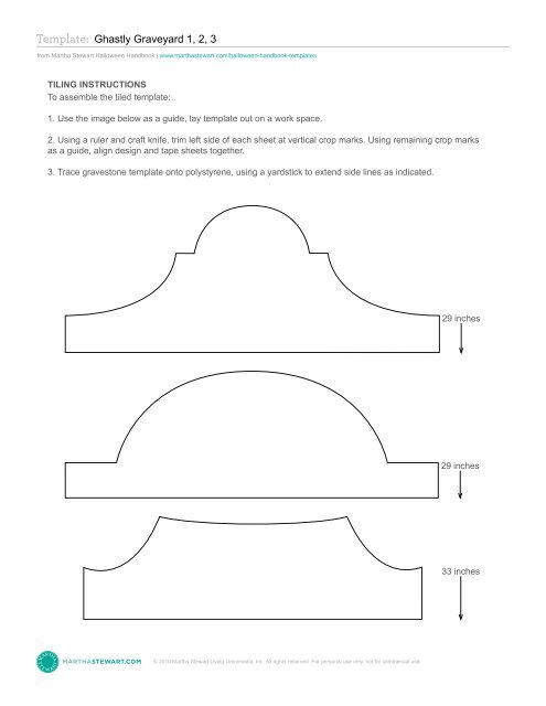 Template: Ghastly Graveyard 1, 2, 3 - Martha Stewart Living