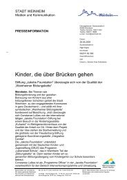 Pressemitteilung der Stadt Weinheim vom 28.05.2009