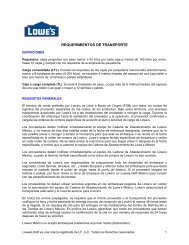 Requerimiento de Transporte - LowesLink