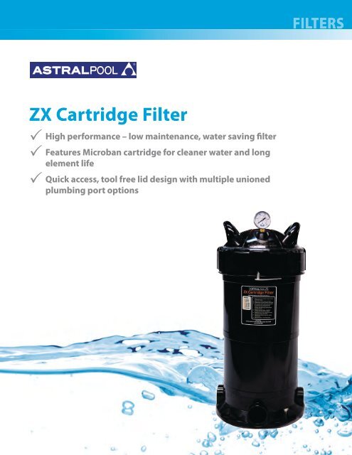 AP-212 ZX Cartridge Filter.pdf - Astral Pool USA