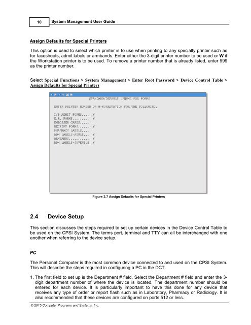 System Management User Guide - CPSI Application Documentation