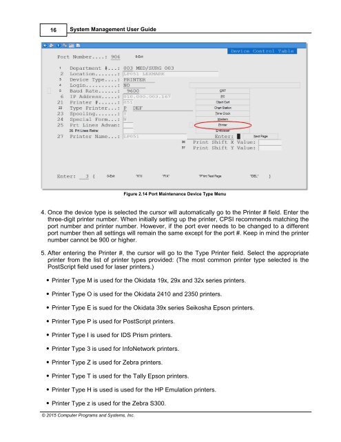 System Management User Guide - CPSI Application Documentation