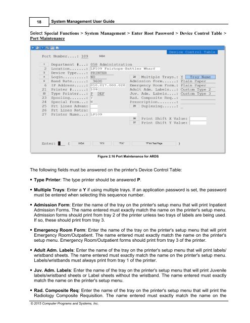 System Management User Guide - CPSI Application Documentation