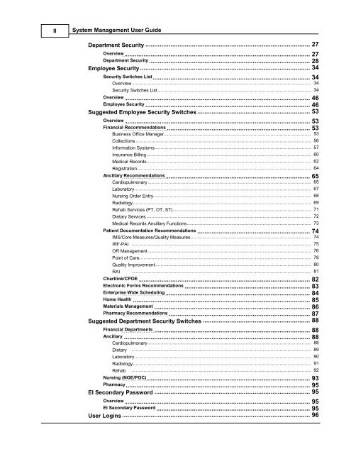 System Management User Guide - CPSI Application Documentation