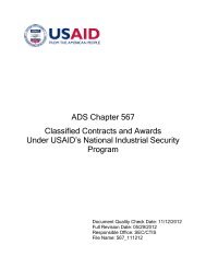 ADS 567 Classified Contracts, Grants, Cooperative ... - usaid