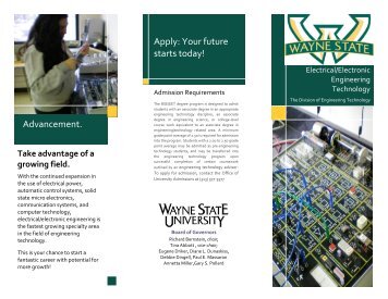 Electrical/Electronic - College of Engineering - Wayne State University