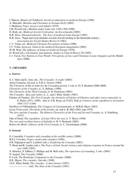 HISTORICAL TRIPOS PART I Paper 14 BIBLIOGRAPHIES ...