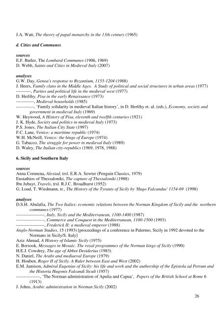 HISTORICAL TRIPOS PART I Paper 14 BIBLIOGRAPHIES ...