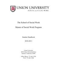 Master of Social Work Program - Union University