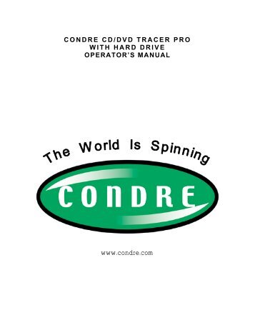 Condre CD/DVD Tracer Pro Manual 2.1 - Data Storage Solutions