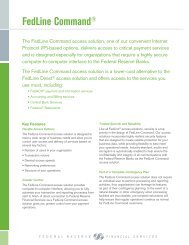 FedLine Command product sheet - FRBservices.org