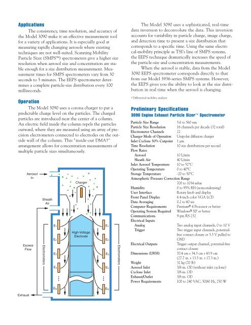 Model 3090 Engine Exhaust Particle SizerTM Spectrometer