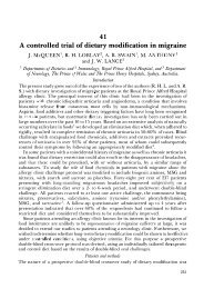 41 A controlled trial of dietary modification in migraine